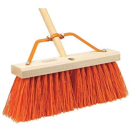 Light House Beauty 9816A 16 in. Harper Assembled Stiff Synthetic Street Broom LI574964